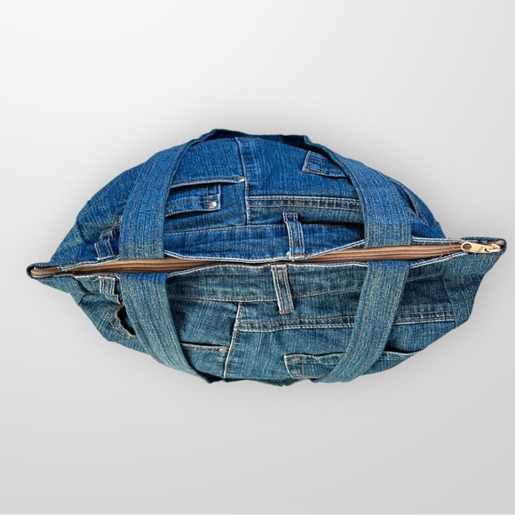 ♻️Upcycle Jean Tote Should Bag - Picture 5 of 6
